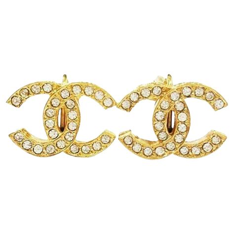 chanel earrings png|Chanel crochet earrings.